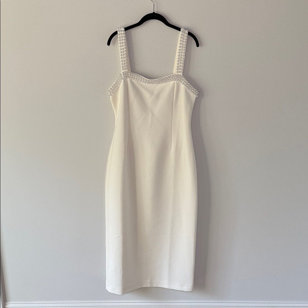 Odd Muse Bridal Pearl Detail White Maxi Dress